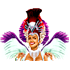 Samba Nights is a five-reel, fifty-paylines slot game with Free games. The Wild Girl symbol substitutes for all other symbols